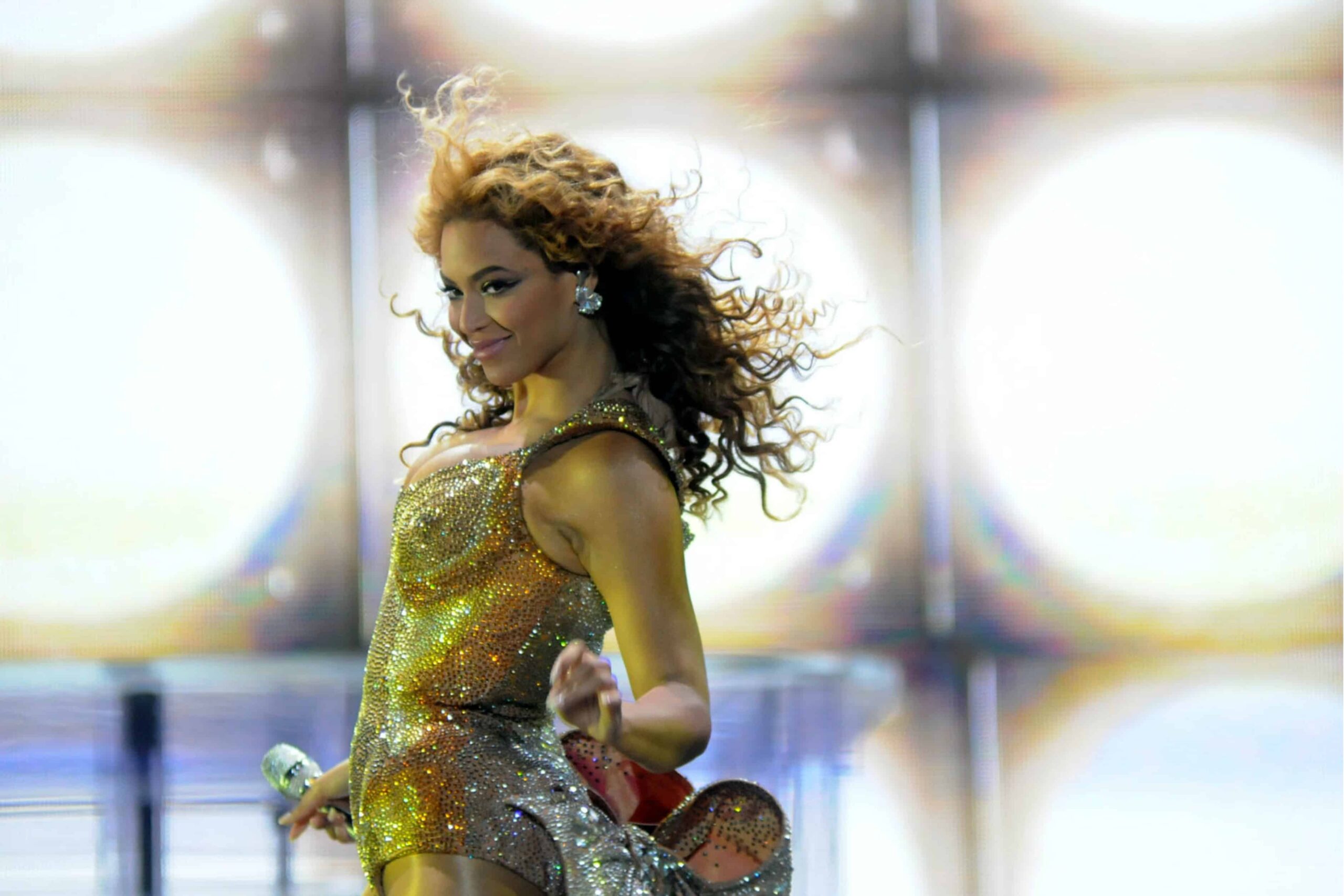 Beyonce during a concert in Rio de Janeiro