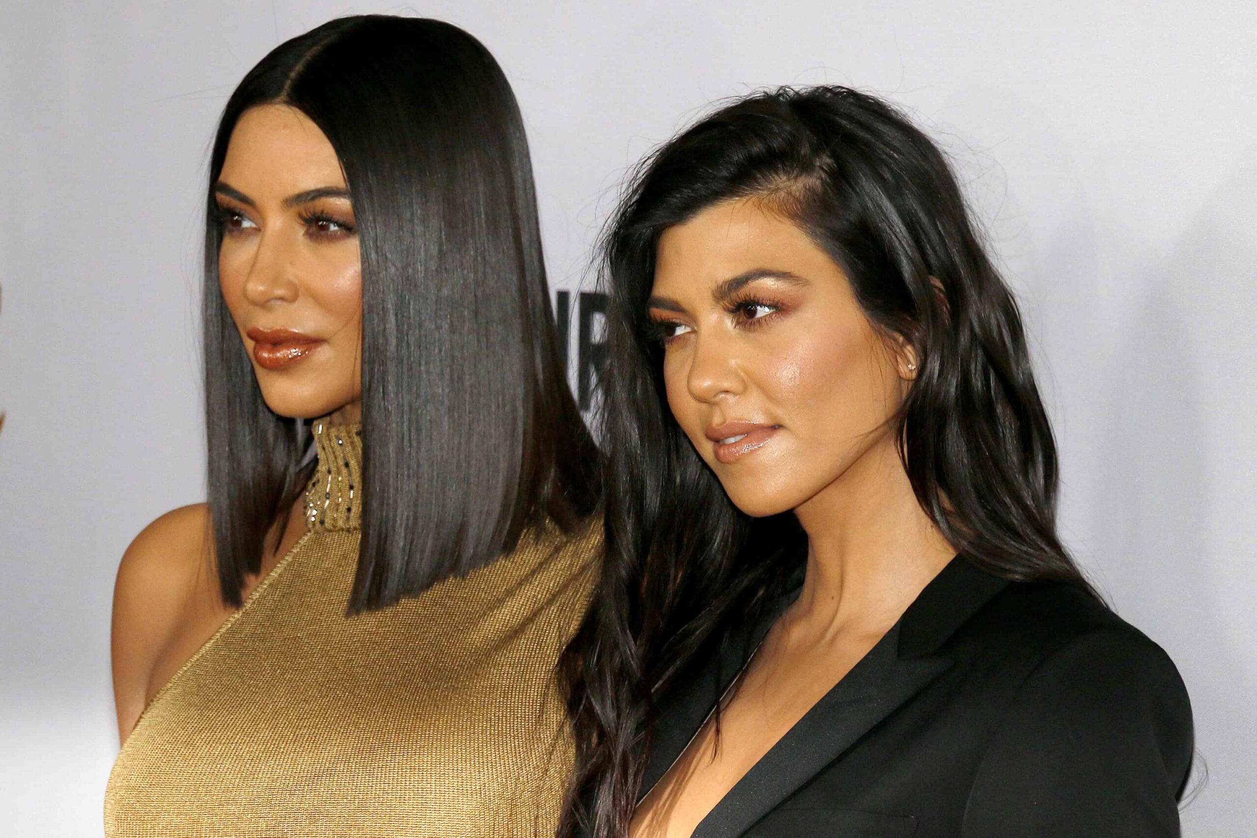Kim Kardashian West and Kourtney Kardashian at the Los Angeles premiere of 'The Promise' held at the TCL Chinese Theatre in Hollywood, USA on April 12, 2017.